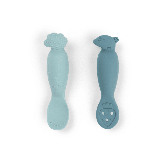 Done By Deer Learning Spoon Set Tiny Farm Blue