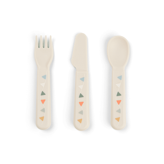 Done By Deer Foodie Cutlery Set Celebration Sand