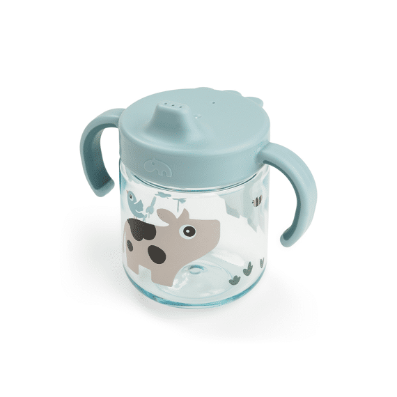 Done By Deer Learning Spout Cup 2-handle Tiny Farm Blue