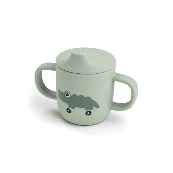 Done By Deer Silicone Spout Cup 2-handle Playground Green