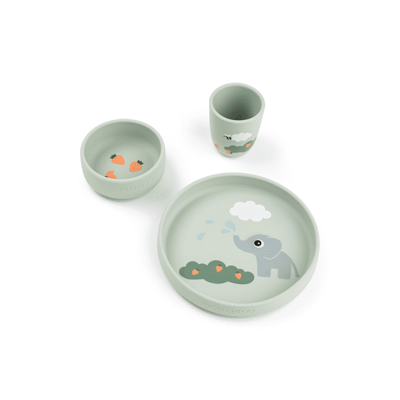 Done By Deer Stick&stay Dinner Set Elphee Green