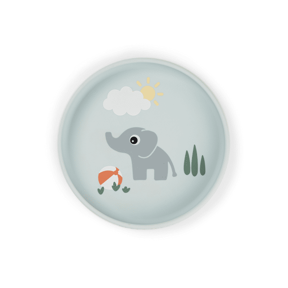 Done By Deer Silicone Stick&stay Plate Playground Blue