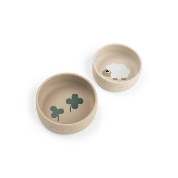 Done By Deer Silicone Bowl Set 2 Pcs Sheepy Sand