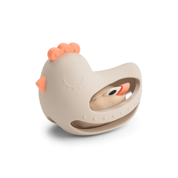 Done By Deer Grip & Teether Toy W/rattle Clucky Sand