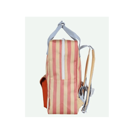 Sticky Lemon Rugzak Medium Wonders Envelope Stripes Coral Pink/ Sandy Yellow