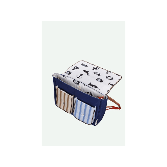 Sticky Lemon Schooltas Wonders Jane Beige/ned Blue