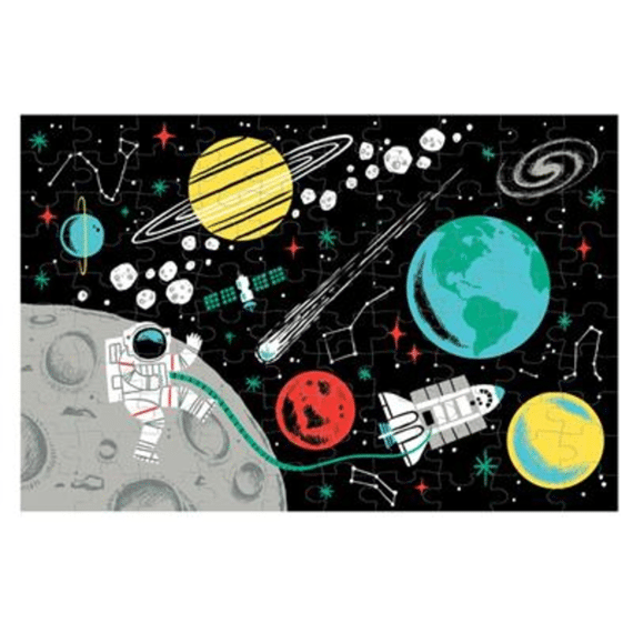 Mudpuppy Puzzel Glow In The Dark 100 Stuks Ruimte 45x30cm