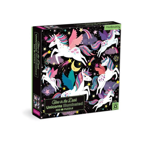 Mudpuppy Puzzel Glow In The Dark 300st Eenhoorns