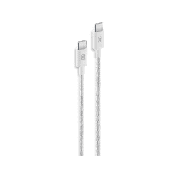 Cellularline Usb-c Kabel Braided 1.5m Gevlochten Versterkt Wit