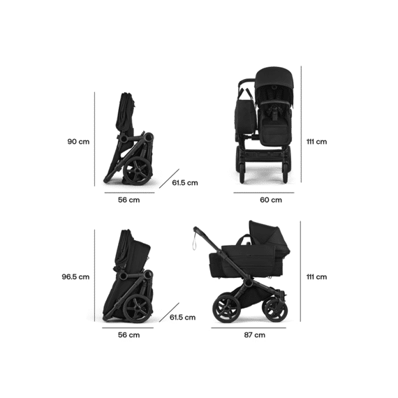Bugaboo Donkey 6 Single Black/ Moon Grey