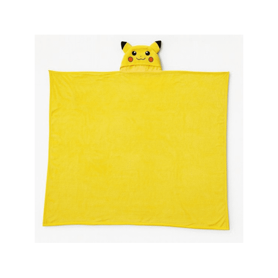 Plaid Met Kap Pokemon Pikachu 120x150cm