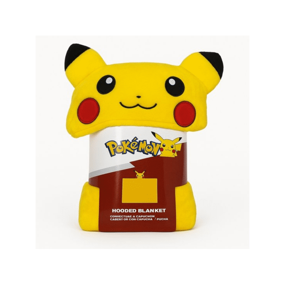 Plaid Met Kap Pokemon Pikachu 120x150cm