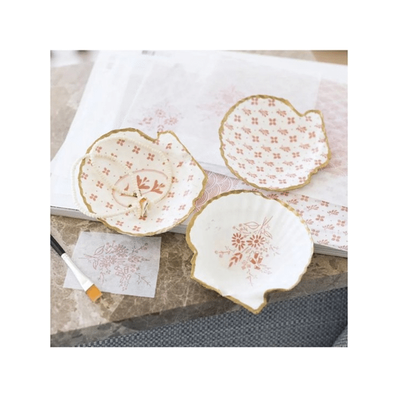 Mini Hobbyset Decoupage Mosselschelpen Roze