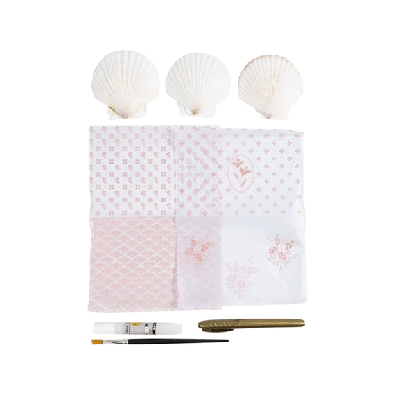 Mini Hobbyset Decoupage Mosselschelpen Roze