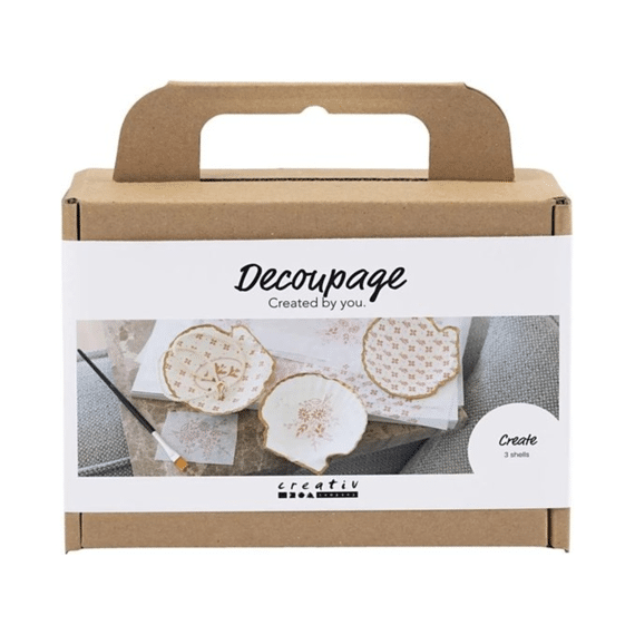 Mini Hobbyset Decoupage Mosselschelpen Roze