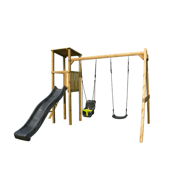 Bnb Woods Schommel Lila Met Toren En Glijbaan Antraciet