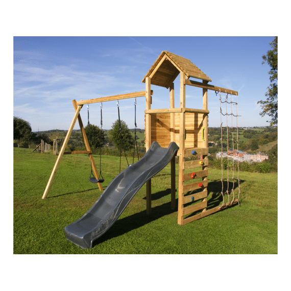 Bnb Woods Schommel Safia Met Toren En Glijbaan Antraciet