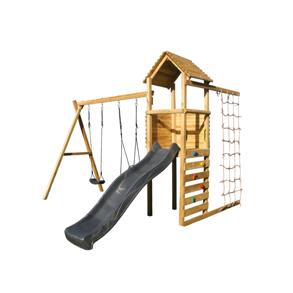 Bnb Woods Schommel Safia Met Toren En Glijbaan Antraciet