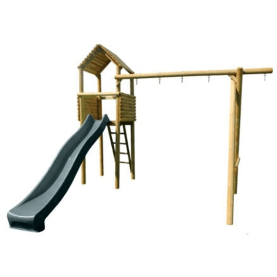 Bnb Woods Schommel Maeva Met Toren En Glijbaan Antraciet