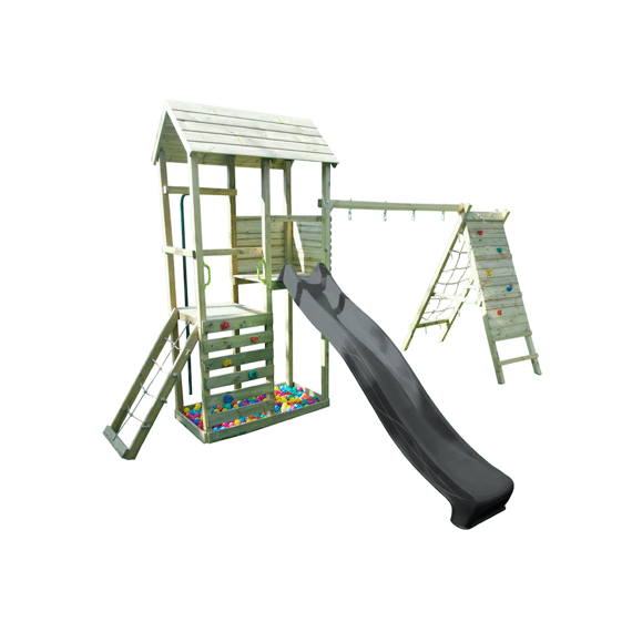 Bnb Woods Schommel Louna Met Toren En Glijbaan Antraciet