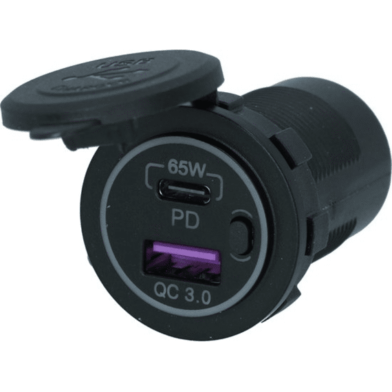 Carpoint Inbouw Aansluiting Usb-a/usb-c 65w Snellader