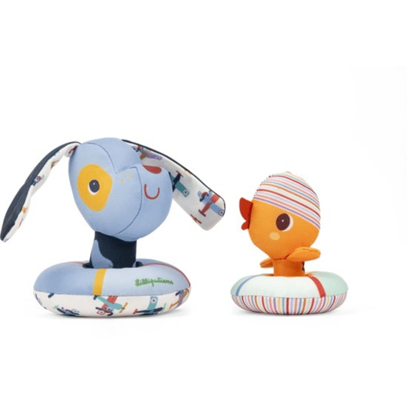 Lilliputiens Badspeelgoed Jules En Gaspard In Het Water