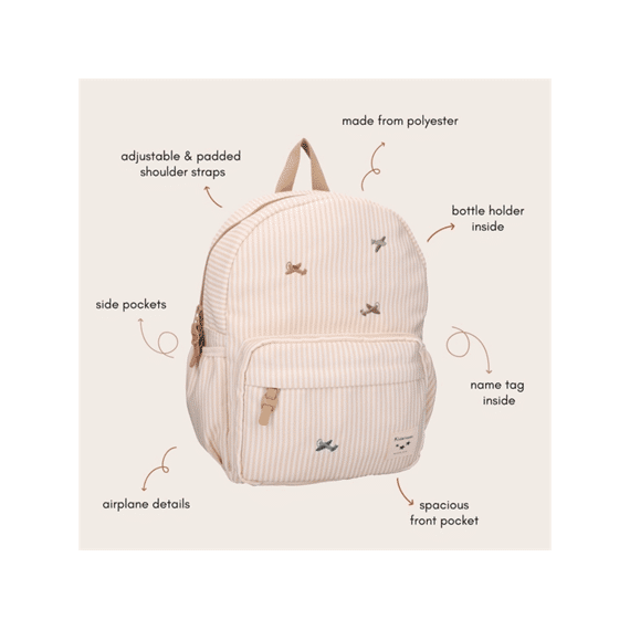Kidzroom Kleuterrugzak Nostalgia Beige