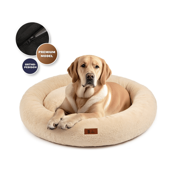 Pet Perfect Orthopedische Donut Hondenmand - Beige - 100 Cm