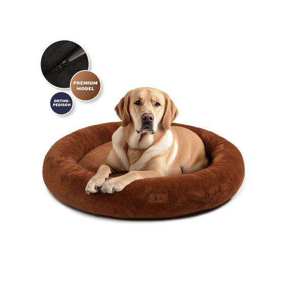 Pet Perfect Orthopedische Donut Hondenmand - Bruin - 100cm