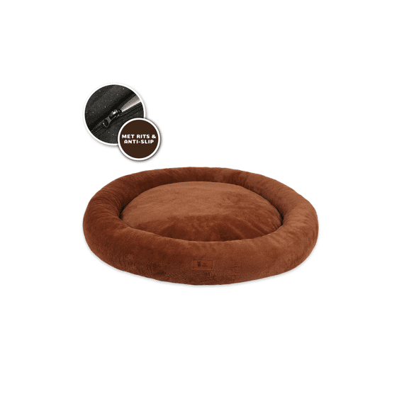 Pet Perfect Luxe Hoes Voor Orthopedische Donut - Bruin - 80 Cm
