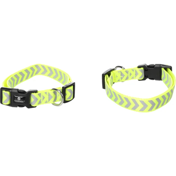 Hond Halsband Fergu Fluo Geel M  40-55cm 20mm