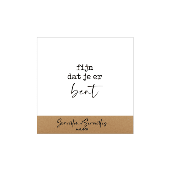Servetten 12.5x12.5cm Fijn Dat Je Er Bent 15st