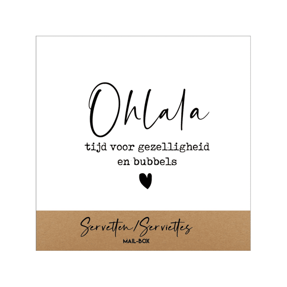 Servetten 12.5x12.5cm Ohlala Tijd Voor Gezelligheid 15st