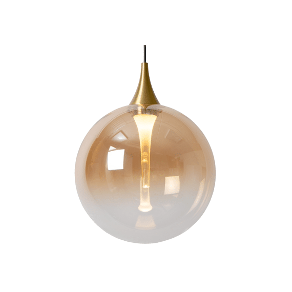 Lucide Gisela - Hanglamp Ø 36cm - Led Dimbaar 3x4.3w 2700k Amber Kleur