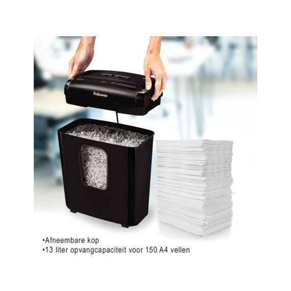 Fellowes Papiervernietiger Powershred 6m Mini-cut 230v