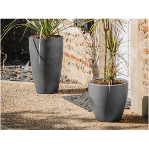 Eda Jardin Bloempot Conisch Basalt Up 38x35cm Antraciet