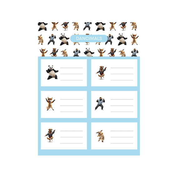 Dancimals Schoollabels