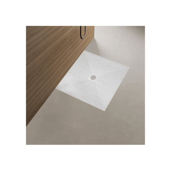 Stonea Douchebak Antislip Composiet 900x900x30 Mm Inkortbaar Mat Wit