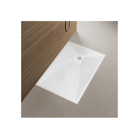 Stonea Douchebak Antislip Composiet 900x1400x30 Mm Inkortbaar Mat Wit