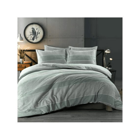 Dekbedovertrek Davos Flanel 200x200/220 Licht Groen