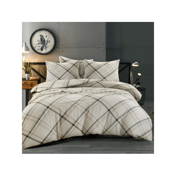 Dekbedovertrek Serfaus Flanel 200x200/220 Ivoor