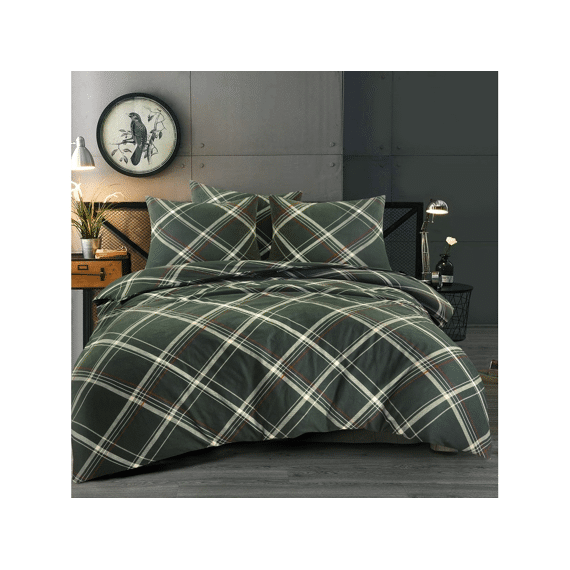 Dekbedovertrek Serfaus Flanel 200x200/220 Groen