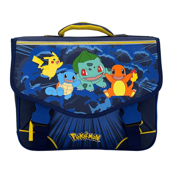 Pokemon Schooltas 2 Compartimenten Met Voorzakje 40x41x16cm