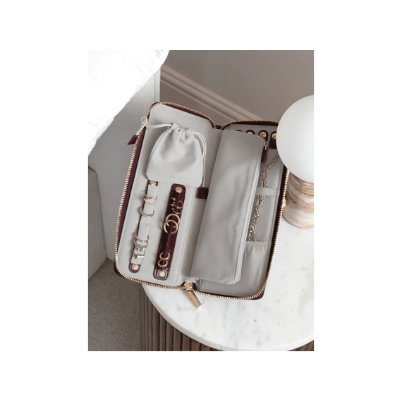 Stackers Patent Cherry Jewellery Roll