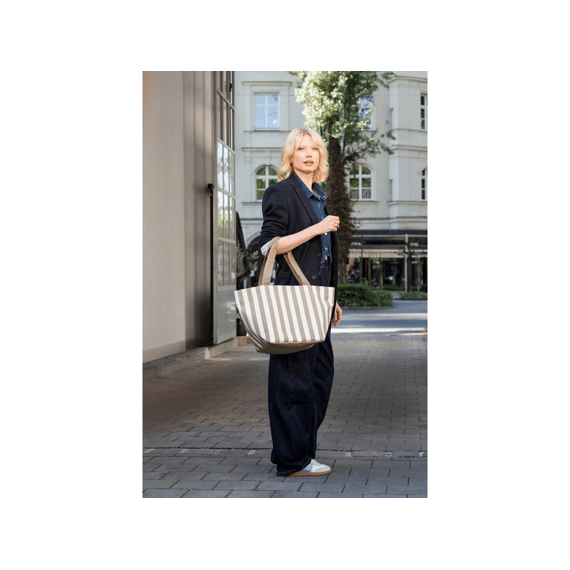Reisenthel Shopper M Summerstripes Coffee