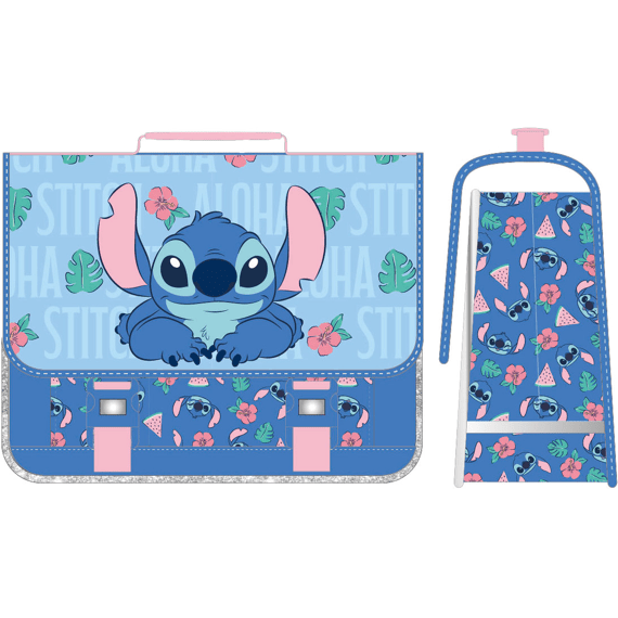 Stitch Schooltas 2 Compartimenten Met Voorzakje Watermelon 31.5x41x15cm