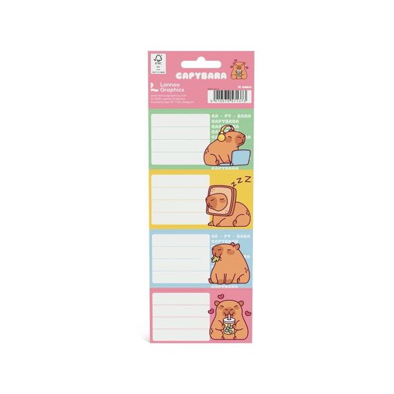 Capybara Schooletiketten 16 stuks