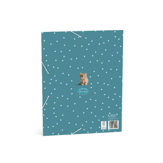 My Favourite Friends Elastomap A4 Kat Blauw