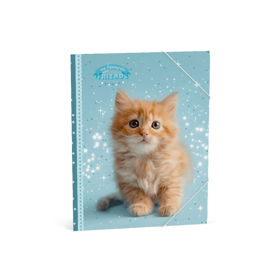 My Favourite Friends Elastomap A4 Kat Blauw