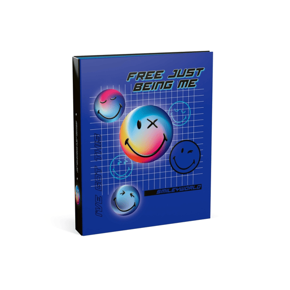 Smiley World Virtual Imagination Ringband A4 2 Ringen Smiley Black/blue